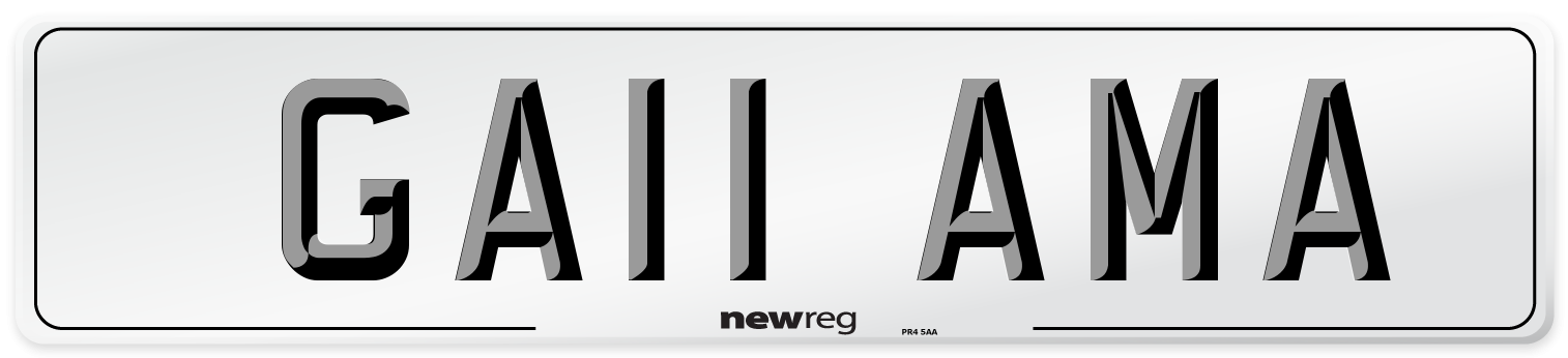 GA11 AMA Number Plate from New Reg